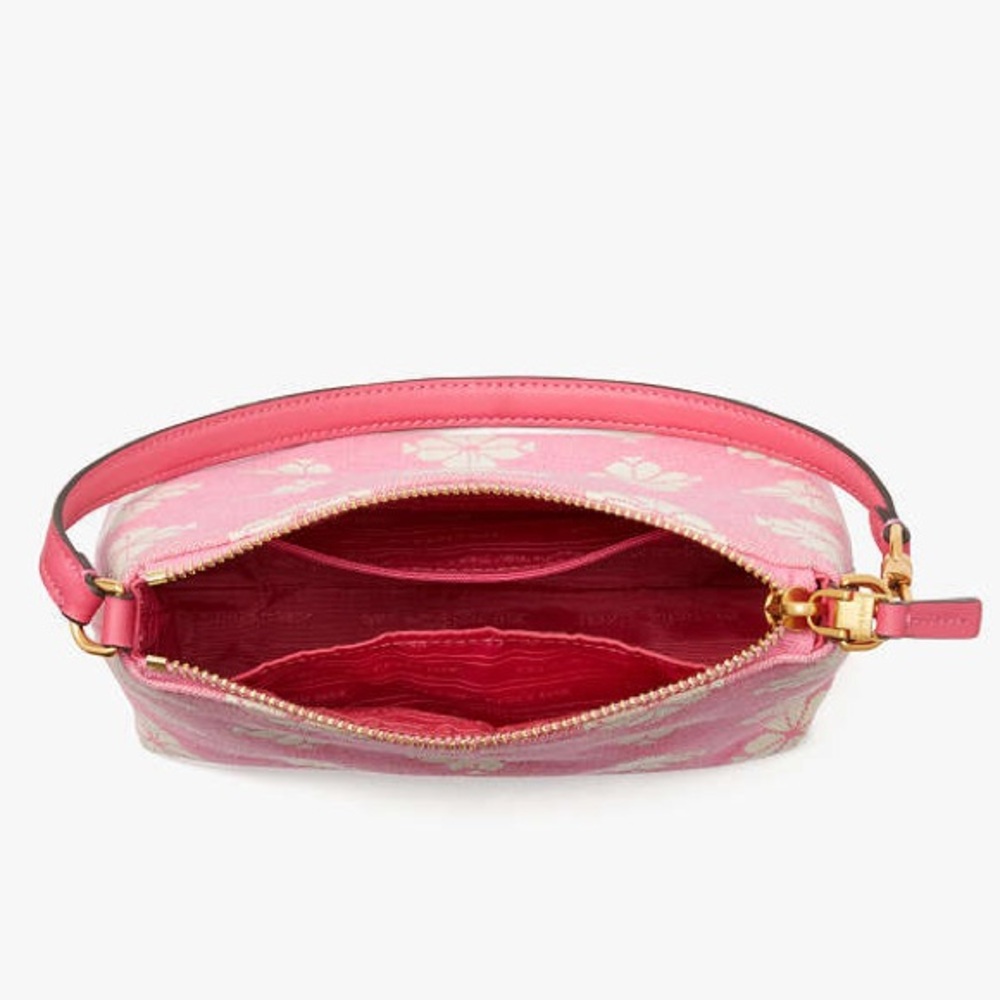 NWT Kate Spade Flower Two-tone Canvas East West Pochette - Picture 4 of 16